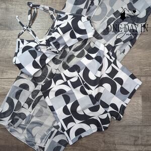 Omkagi Ruched Boyshort 3 Piece Bikini Swimsuit Size S